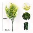 thumbnail image 7 of 8 Bundles Artificial Lavender Fake Flowers, Outdoor UV Resistant Plants Plastic Shrubs Hanging Flowerpot Indoor Outside Decoration(Yellow), 7 of 7