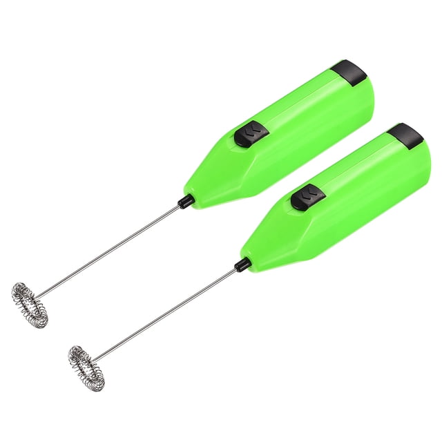 Mezclador de vaso eléctrico, batidora mini portátil a batería, mezcla verde, paquete de 2