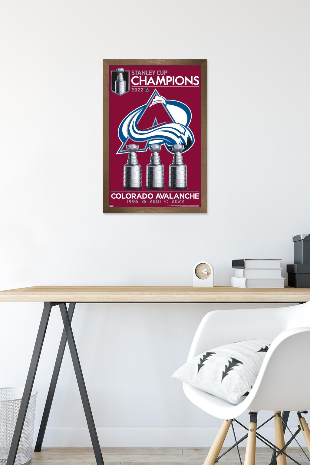 NHL Colorado Avalanche - 2022 Stanley Cup Team Logo Wall Poster, 14.725" x 22.375" Framed