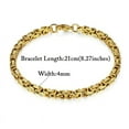 thumbnail image 3 of Lovelords 14k Yellow Gold  Jewelry Set Hip Hop Byzantine Chain Bracelet & Necklace Set For Men Men Jewelry, 3 of 5