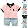 thumbnail image 4 of CHEEREAM Kids Toddler Boys Summer Henley Button Down Short Sleeve Shirts and Denim Jeans Shorts 2 Pieces Outfits Sets 1-8 Years, 4 of 4