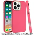 thumbnail image 2 of For iPhone 16 Pro Max 6.9 inch Classy Slick Chromed Around Hybrid Case Cover - Hot Pink, 2 of 3