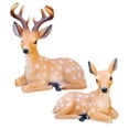 thumbnail image 2 of 2 Pieces Garden Deer Statue Sika Deer Decoration Ornaments Small Resin Deer Figurine Outdoor Deer Sculpture for Park Courtyard Balcony Patio, 2 of 7