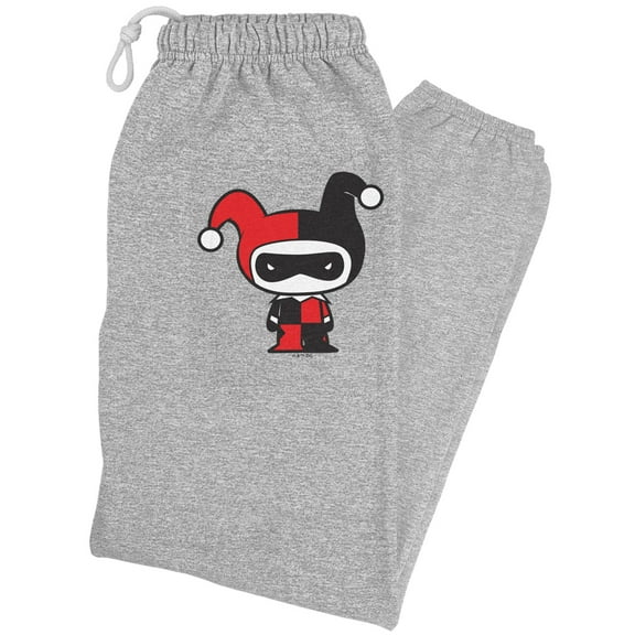 Batman Harley Quinn Cute Chibi Character Unisex Jogger Sweatpants for Men and Women, Athletic Heather, Small