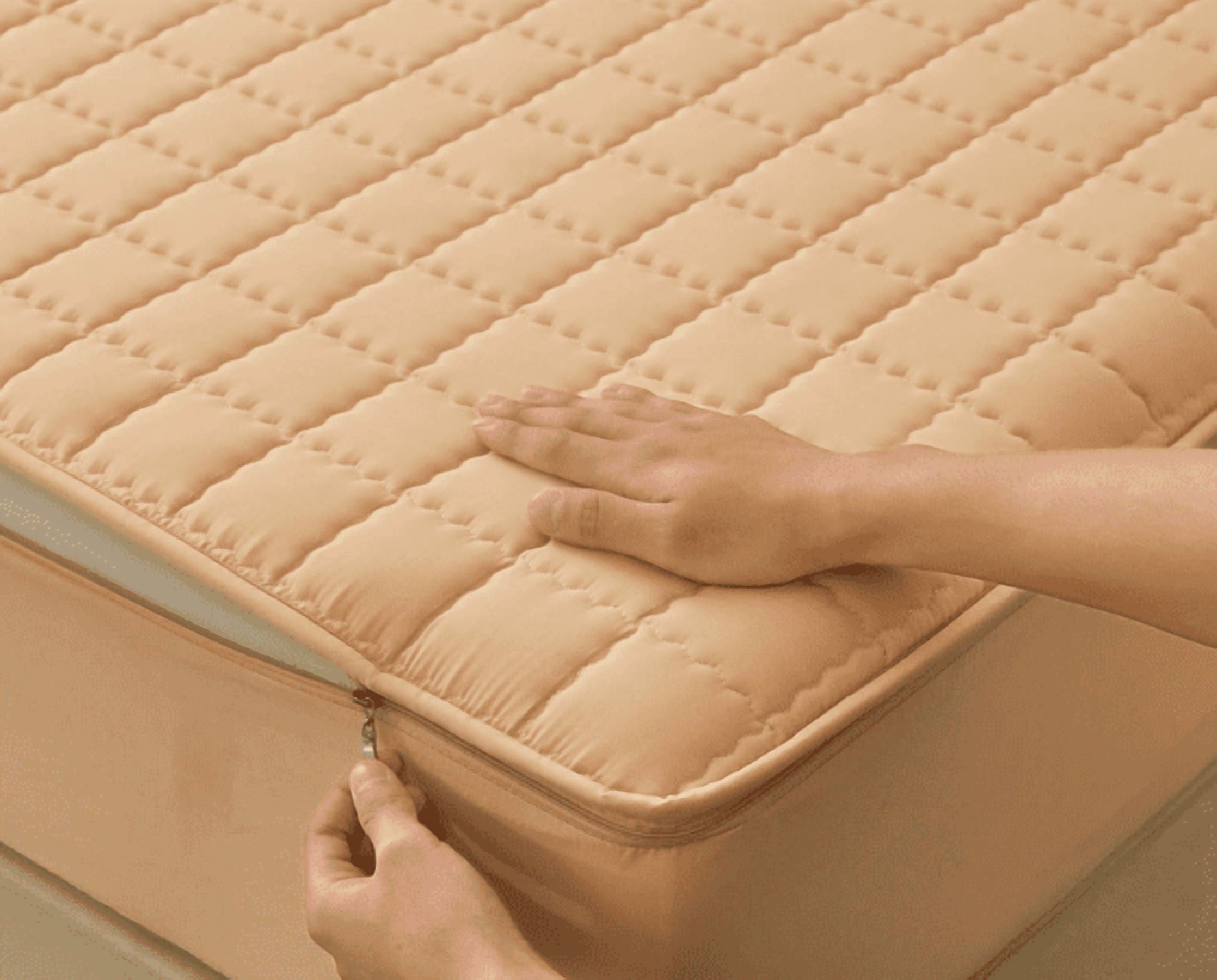 Mattress Protector - Zippered 360° Encasement  Breathable, Quilted & Machine Washable（no pillowcases)