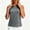 Gray, variant on Womens Tank Tops Gym Workout Sleeveless Solid V Neck Lapel Racerback Blouse for Women Wine