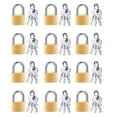 thumbnail image 1 of Paquete de 12 candados pequeños de latón macizo con 3 llaves para candado de equipaje, mochila, candado de taquilla de gimnasio, candado de maleta, 1 of 4