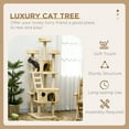thumbnail image 4 of PawHut Cat Tree Tower with Scratcher & Condo Beige 71", 4 of 10