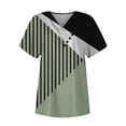 thumbnail image 4 of Women's Plus Size Summer Dressy Button Blouses Short Sleeve V Neck Tunic Tops for Leggings Casual T-Shirts S-3XL, 4 of 5