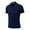 Navy, variant on Afdoent Men's Polo Shirt Male Summer Fashion Silk V Neck Shirt Short Sleeve Male Casual Polo Shirts Classic Comfortable