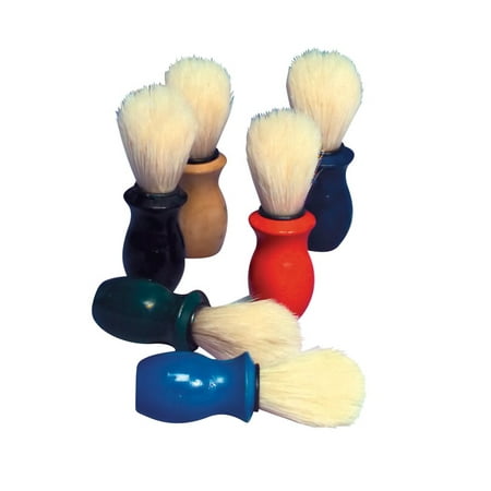 4 Inch Brush - Silver Lead Sax Extra Short Shaving Paint Brushs, 4 Inches, Assorted Color, Set of 6