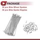 thumbnail image 5 of 36 Set de Radios de Bicicleta 12G 110mm Radios de Rueda de Bicicleta Acero Galvanizado Tono Plateado, 5 of 7