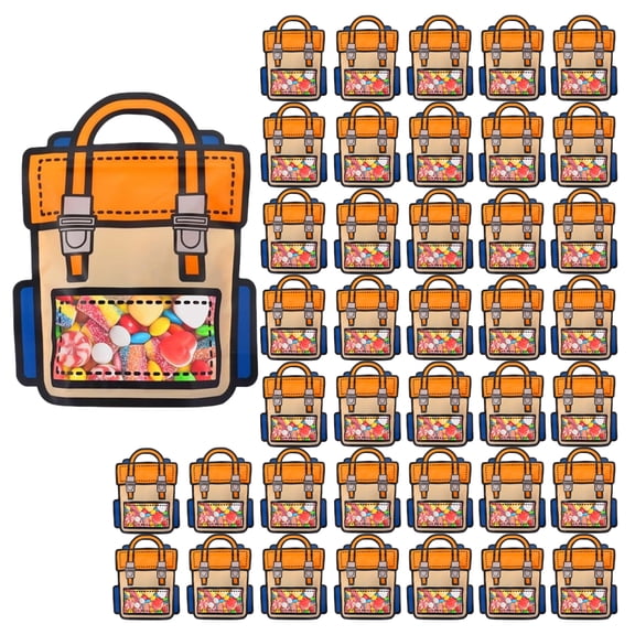 WuPing 40 Pcs Gift Bags Small Cute Cartoon Backpack Favors Bags Birthday Gift Bags with Top Handle