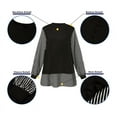 thumbnail image 6 of ZANZEA Women Casual Blouse Outwear O-Neck Striped Patchwork Office Shirt Tops, 6 of 10