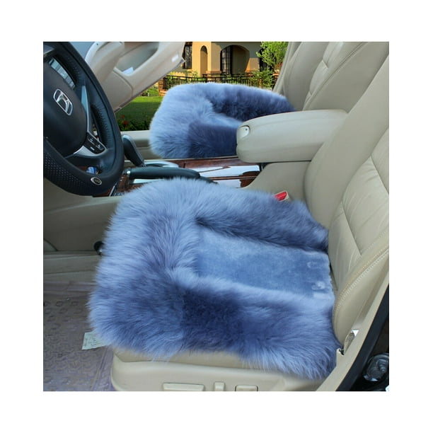 Hot New Universal Wool Soft Warm Fuzzy Auto Car Seat Covers Front Rear Cover Cushion Pink Black Gray Blue Red Purple Pale Mauve Wine Beige Com - Red Fluffy Car Seat Covers