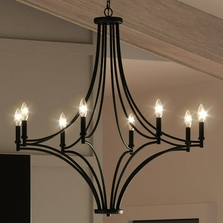 

Luxury Mediterranean Indoor Chandelier 39 H x 36 W with Tuscan Style Elements Tudor Design Charcoal & Satin Brass and Nickel Finish UEX2073