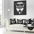 thumbnail image 3 of Designart Funny Dog with Black Glasses - Animal Throw Pillow - 18x18, 3 of 5