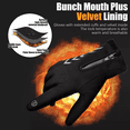 thumbnail image 3 of Guantes De Cuero Térmicos Impermeables Touch Para Moto/bici TALLA G NEGRO, 3 of 5