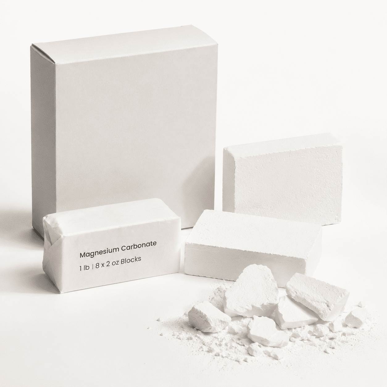 Gym Chalk Blocks, 8 x 2oz Magnesium Carbonate Blocks for Weightlifting and Rock Climbing