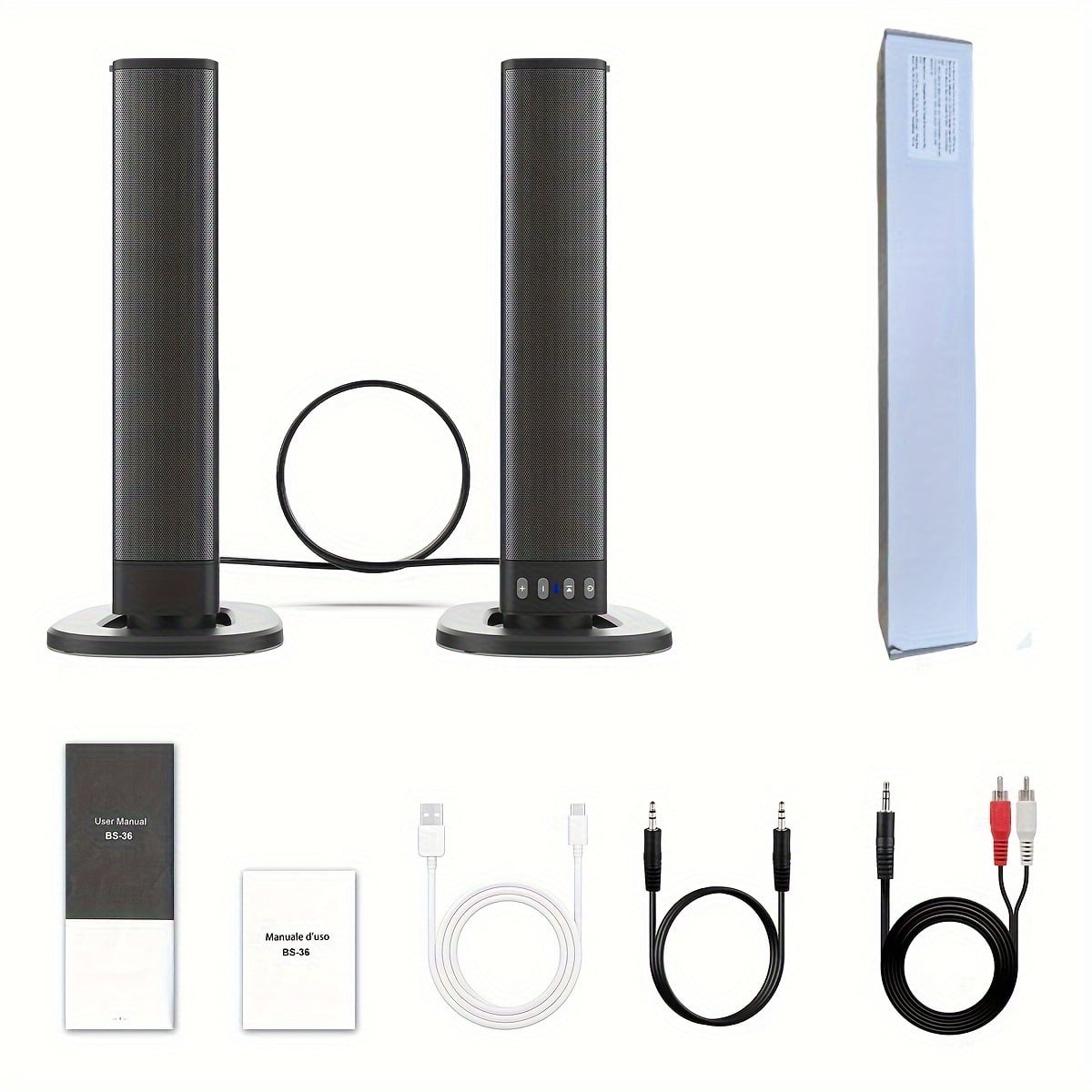 Wireless Home Theater Soundbar with Removable Design - Supports Wireless, USB, RCA, TF, AUX Connections | Suitable for Smartphones, Tablets, TVs, And Music Players