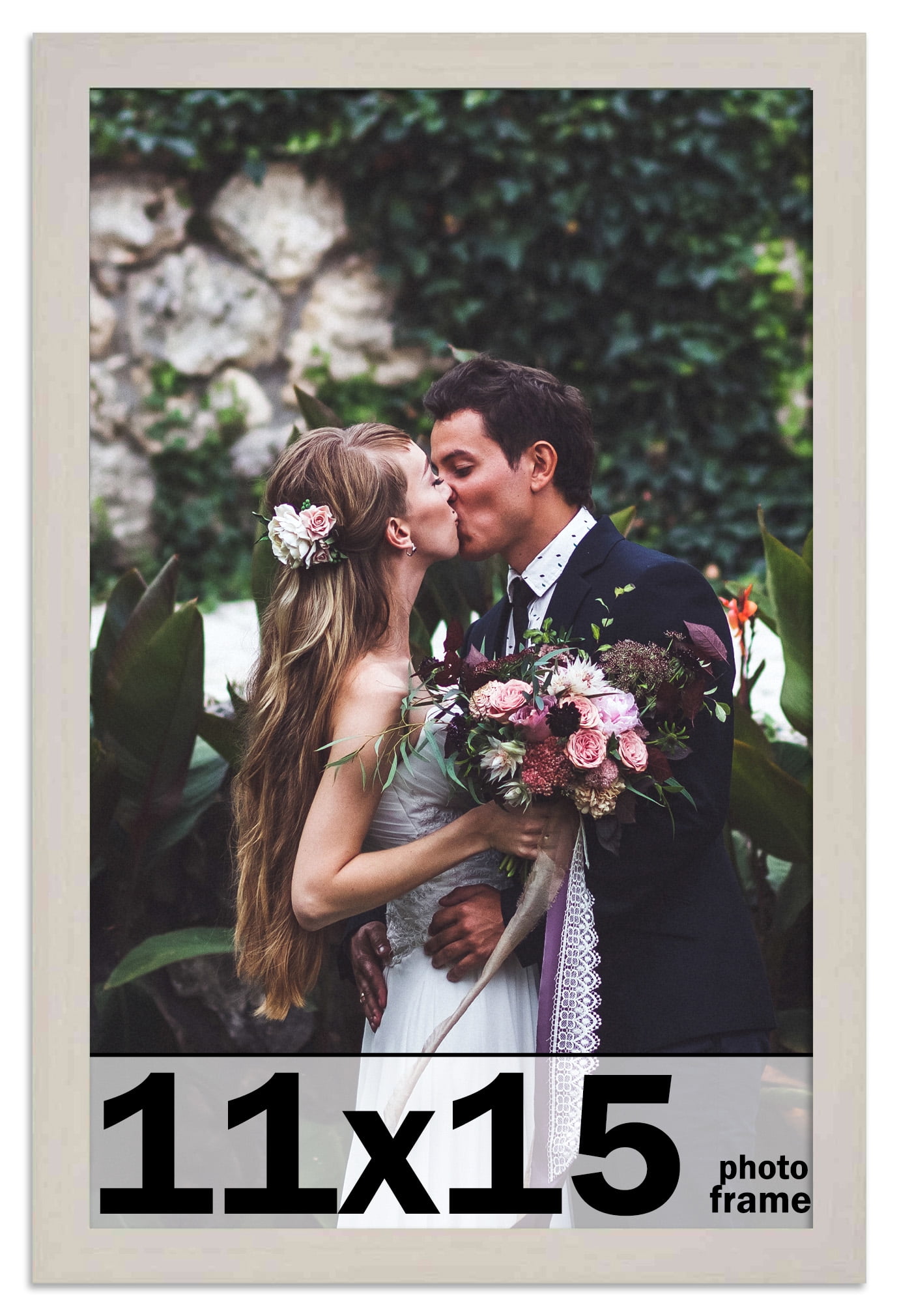 11x15 Frame White Wash Picture Frame Complete Modern Photo Frame