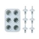 thumbnail image 1 of Juego de moldes for paletas de helado de silicona de 6 piezas DIY - Fabricante de paletas hecho a mano for deliciosos dulces congelados, 1 of 2