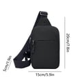 thumbnail image 3 of Latrodar Fashionable Embroidery Diamond Shoulder Crossbody Bag Large Capacity Watertight Backpack With Data Hole Enduring Black 10x6 Inch Home Stuff, 3 of 5