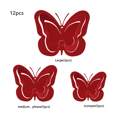 thumbnail image 1 of 1 Juego de guirnalda de cortina de estrella de cinco puntas de mariposa con forma de corazón de PVC, decoración de fiesta, decoración de boda, Kits de decoración para fiestas Rojo 12 mariposa Wosthever HA003487-03, 1 of 1