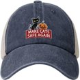Make Cats Safe Again Trucker Hats Retro Election 2024 Presidential