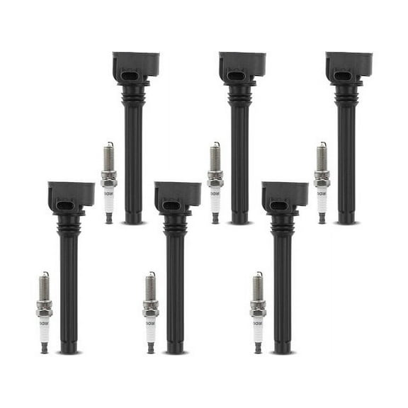 Ignition Coil Set with Spark Plugs 6 - Compatible with 2019 - 2020 Ram 1500 3.6L V6