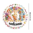 thumbnail image 2 of Round Easter Bunny Welcome Mat for Living Spaces - Absorbent Non Durable Polyester Rug Easy Clean Floor Round Shape 40CM/60CM/80CM, 2 of 6