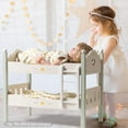 thumbnail image 2 of Robud 18" Doll Bunk Bed Baby Doll Beds Wooden Doll Cribs Cradle for 18 Inch Dolls Furniture Toy with Bedding,Fits Girls Dolls Bed,Green, 2 of 9