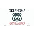 thumbnail image 1 of Route 66 Oklahoma Native America Metal License Plate, 1 of 1