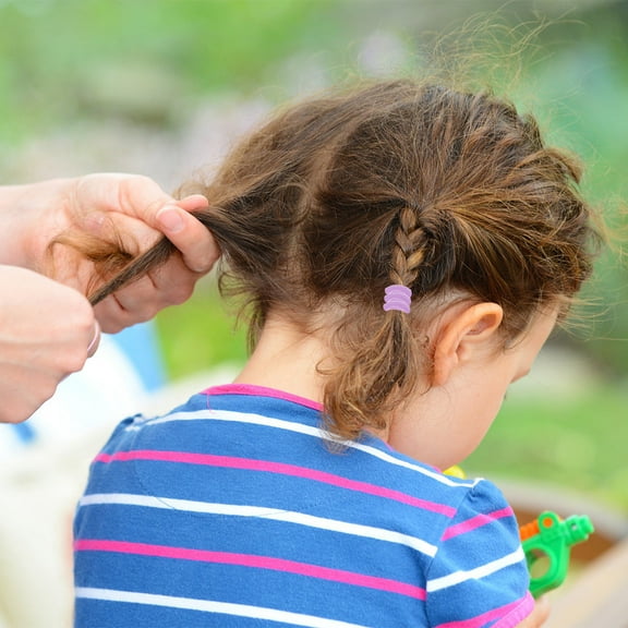 Luxshiny Toddler Hair Ties for Girl Assorted Color 200Pcs 0.8x0.8in