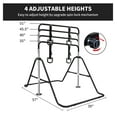 thumbnail image 3 of Black Multi-Functional Adjustable Height Children's Horizontal Gymnastic Bar With Bear Rings, 3 of 9