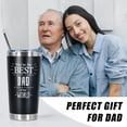 thumbnail image 3 of Gifts for Dad, Birthday Gifts For Dad From Daughter Son, 20oz Tumbler Stainless Steel Double Wall Vacuum Insulated Travel Coffee Mug Best Dad Ever Gifts for Father''s Day, 3 of 5