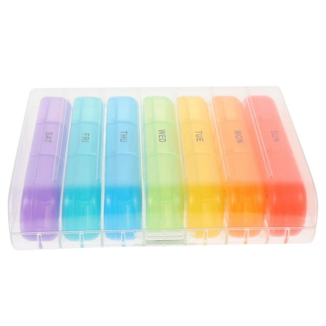LEEYNEER 1 Set Travel Pill Container Elders Multi Grid Design PP Organizer