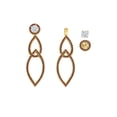 thumbnail image 2 of Prongs Set Garnet Detachable Dangling Earring Jackets in 14K Yellow Gold (1 1/4 cttw), 2 of 3