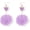 Style 1: Purple Butterfly Earrings, variant on Pom Pom Earrings for Women Trendy Butterfly Puffy Dangle Earrings Faux Fur Ball Fluffy Earrings Rave Earrings Prom earrings Puffy Round Earrings Fun Fairy Earrings for women