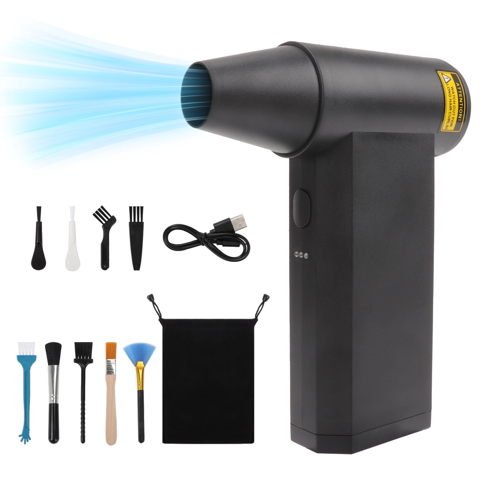 Compressed Air Duster 130000RPM Electric Air Duster, Mini Air Blower Rechargeable Cordless Keyboard Cleaning Jet Dry Blower for Car, PC and Home Cleaning Kit Replaces Compressed Air Can