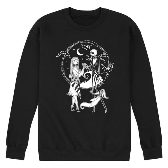The Nightmare Before Christmas - Jack Sally Zero - Men's Crew Neck Fleece Pullover
