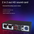 thumbnail image 2 of Interfaz de Audio USB 2 Entradas y 2 Salidas Kit de Estudio de 32 Bits/384 KHZ Tarjeta de Sonido Profesional para Grabación Phantom de 48 V, 2 of 6