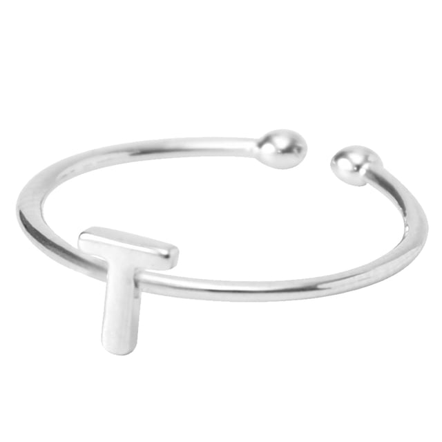 EGNMCR Bagues Lettres Alphabet Nom Initiales Personnalisées Bague