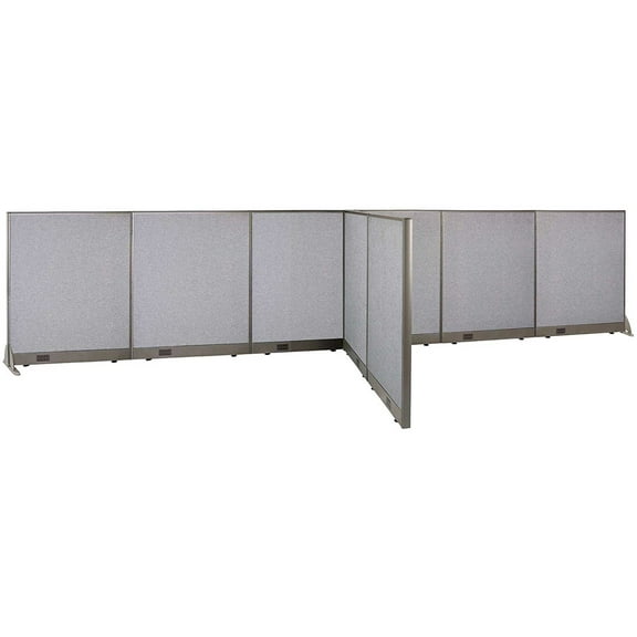 GOF T-shaped Freestanding Partition (60”D x 204”W x 48”H) Office Room Divider, Privacy Screen, Workstation Cubicle