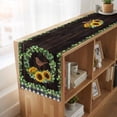 thumbnail image 6 of Table Runners 48 Inches Long Dress Scarves, Spring Eucalyptus Sunflower Farmhouse Kitchen/Dining Table Runner, Short Coffee Tablerunners, Farmhouse Birds Brown Wood 13x48 Inch, 6 of 9