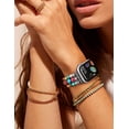 thumbnail image 7 of Wearlizer Natural Stone Strap Compatible with Apple Watch Band for Women 38/40/41/42/44/45/46/49mm, Stretch Jasper Beaded Bracelet Band, Handmade Boho Elastic Strap for iWatch Series 11-1/Ultra, 7 of 7