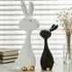 thumbnail image 1 of 2 estatuas de conejo, esculturas artísticas de animales, adorno creativo para jardín, decoración de Pascua, figuras de conejo para dormitorio, granja., 1 of 6