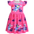thumbnail image 3 of 4-8Years Kids Girls Bluey Dog Cartoon Bluey Friends Print Costume Dress Pleated Skirt Princess Cosplay Fancy Dress Party Gifts, 3 of 5