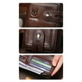 thumbnail image 2 of Genuine Leather Men's RFID Blocking Bifold Wallet Short Zip Design, 2 of 8