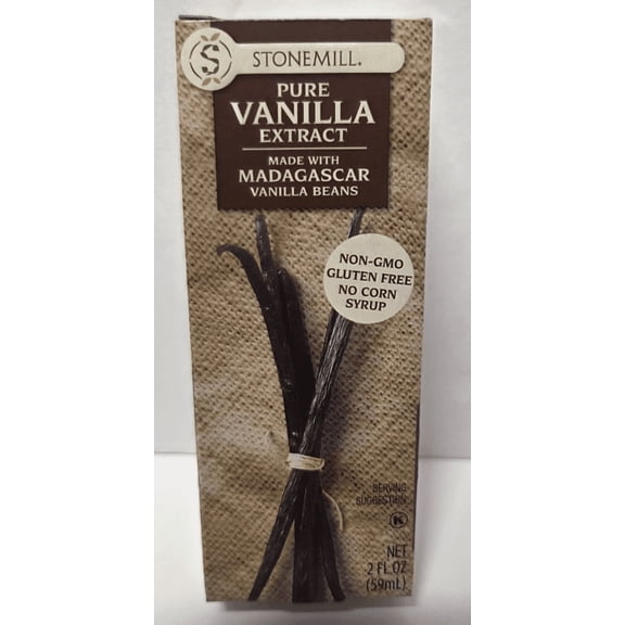 Stonemill Pure Vanilla Extract with Madagascar Vanilla Beans 2fl oz 59ml (Single Box)